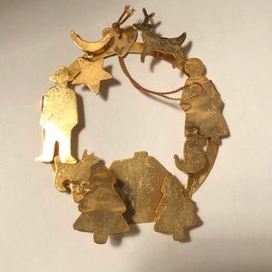 - 1988 die cut brass ornament hallmark